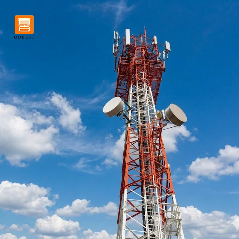 60M Angle Steel Gsm Microwave Telecom Tower
